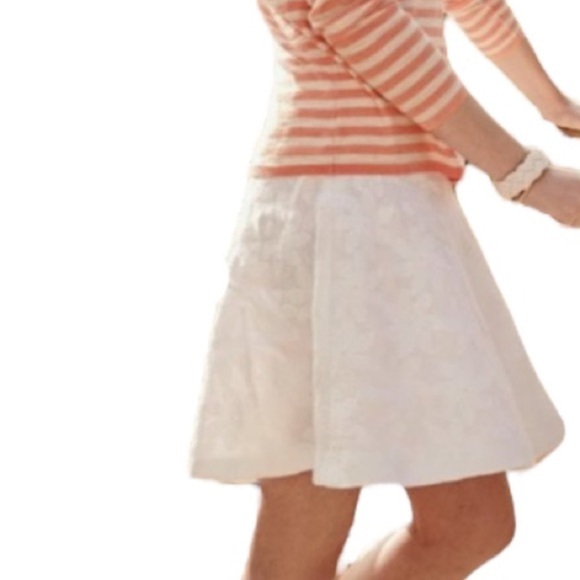 J. McLaughlin Skirt in Lilou Style Embroidered Linen Fit and Flare Size 14 - Picture 1 of 9